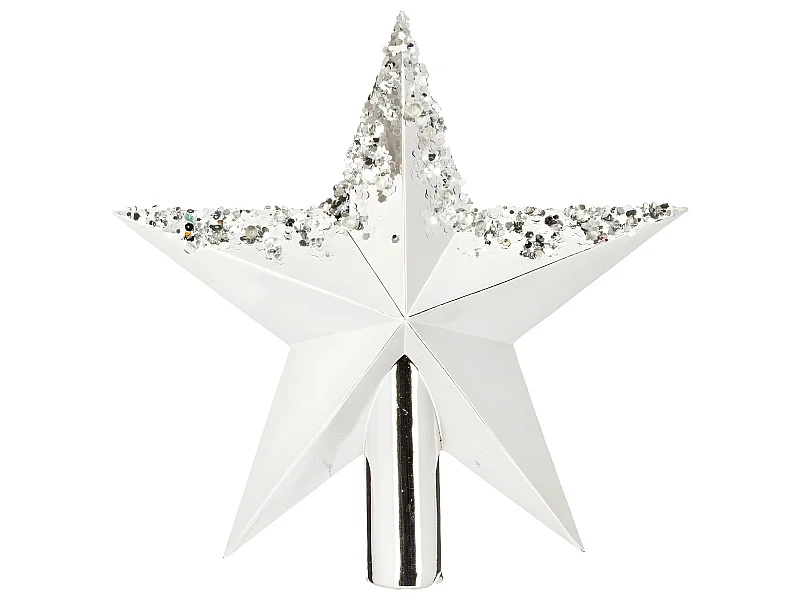 Cimier Étoile Gouttes "Colorama" 22cm Argent