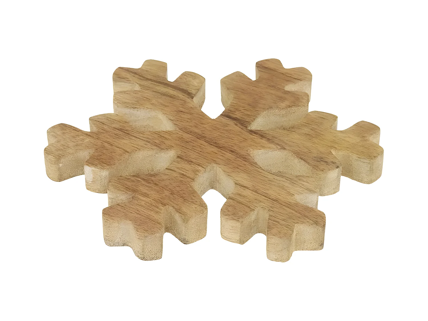 Dessous de Plat Flocon "Marron Glacé" 19cm Beige
