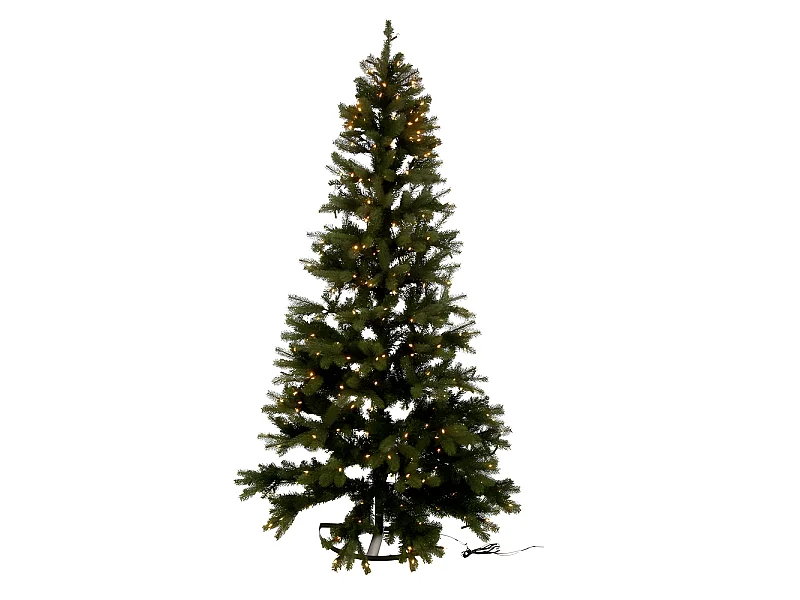 Sapin de Noël à Led "Demi Mural" 225cm Vert