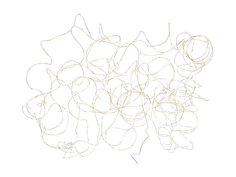 Ghirlanda luminosa filo in plastica dorata 300x0,5x0,5cm