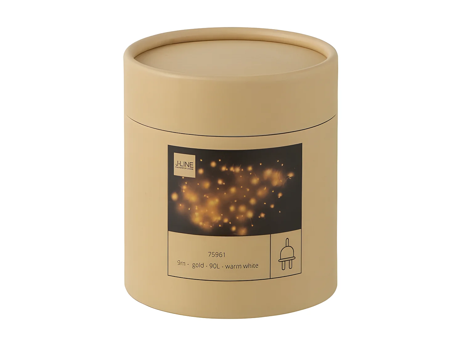 Ghirlanda luminosa filo in plastica dorata 300x0,5x0,5cm