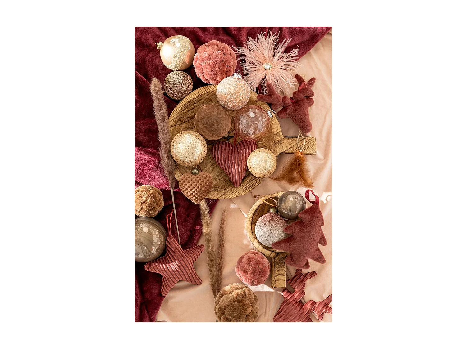 Scatola di 6 palline di Natale in vetro oro 8x8x10 cm