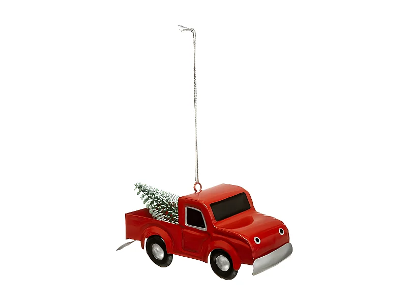 Sujet de Noël Pickup "Vintage" 11cm Rouge