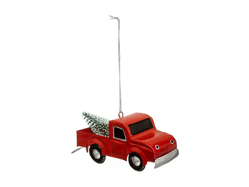 Sujet de Noël Pickup "Vintage" 11cm Rouge