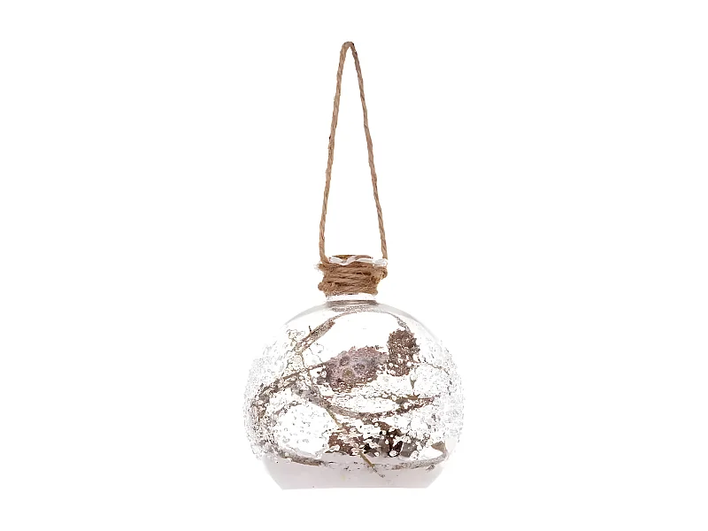 Boule de Noël Fiole "Marron Glacé" 9cm Naturel