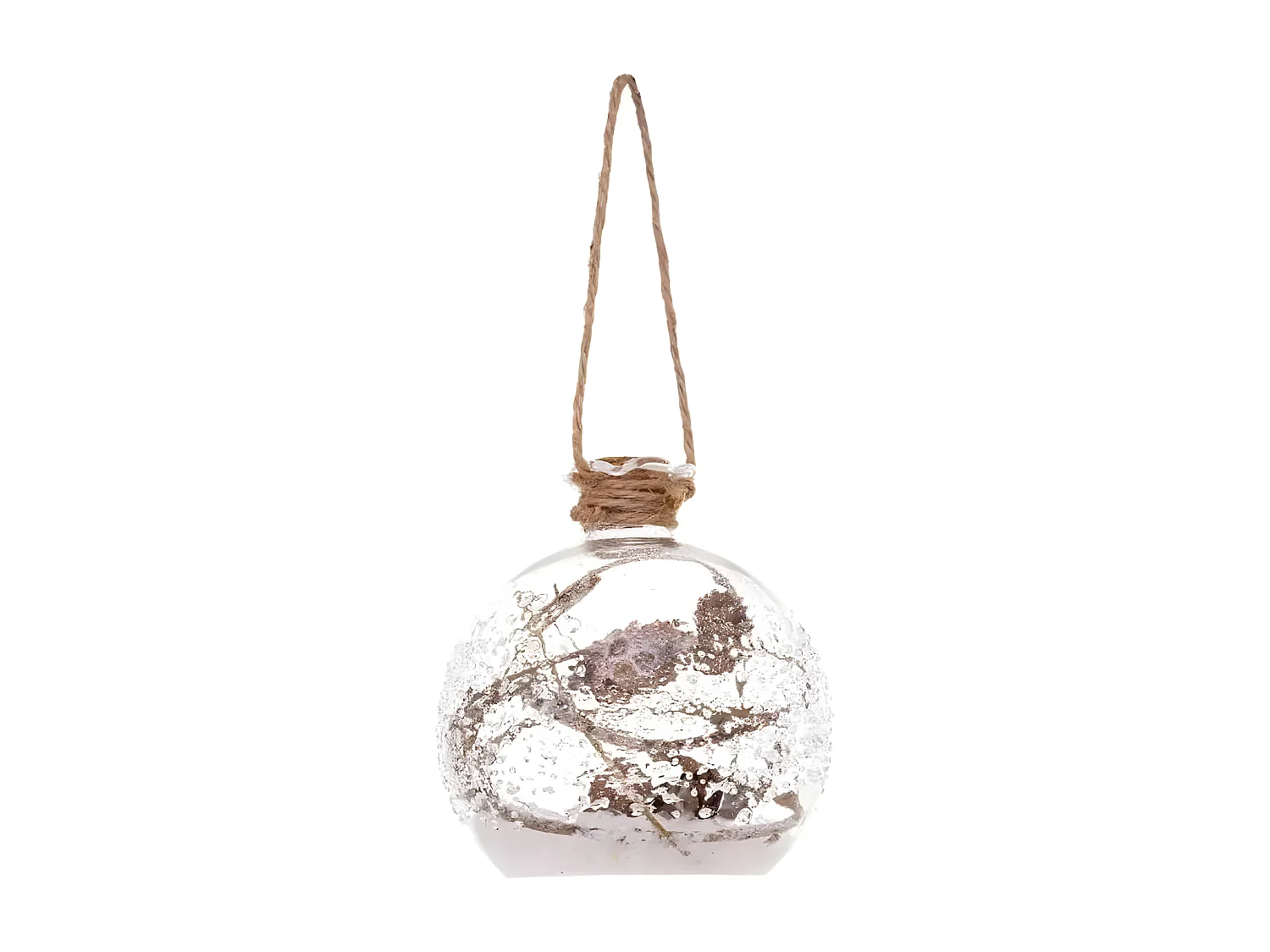 Boule de Noël Fiole "Marron Glacé" 9cm Naturel