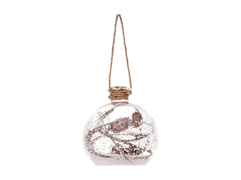 Boule de Noël Fiole "Marron Glacé" 9cm Naturel