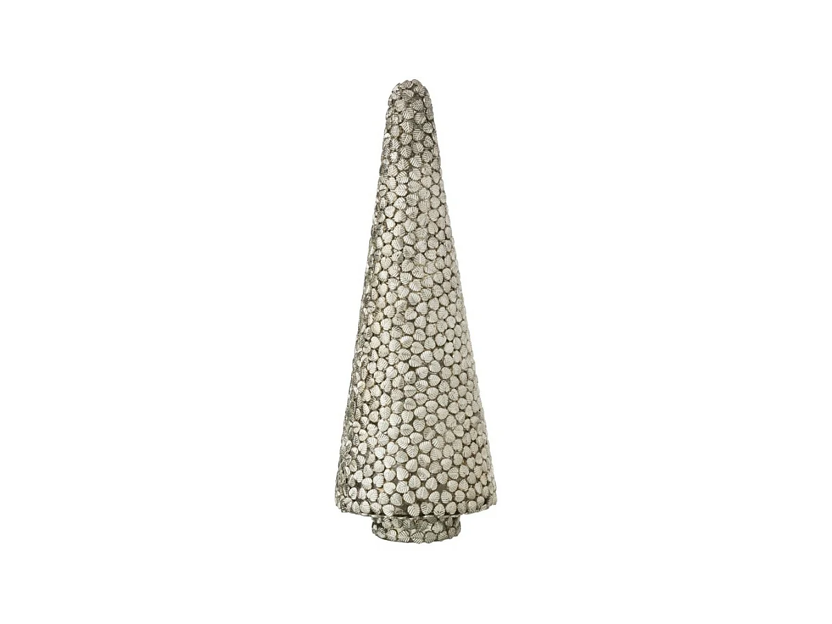 Statuette Déco Arbre "Feuille" 40cm Argent