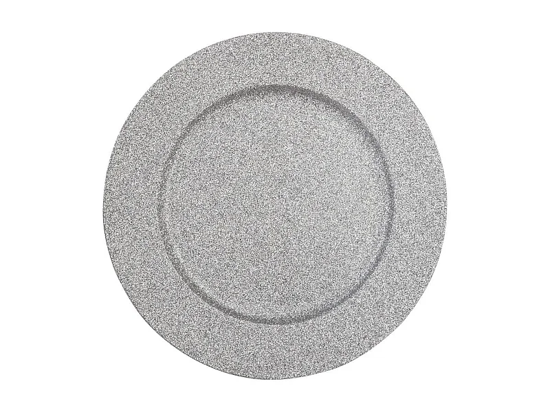 Assiette de Présentation "Paillettes" 33cm Argent