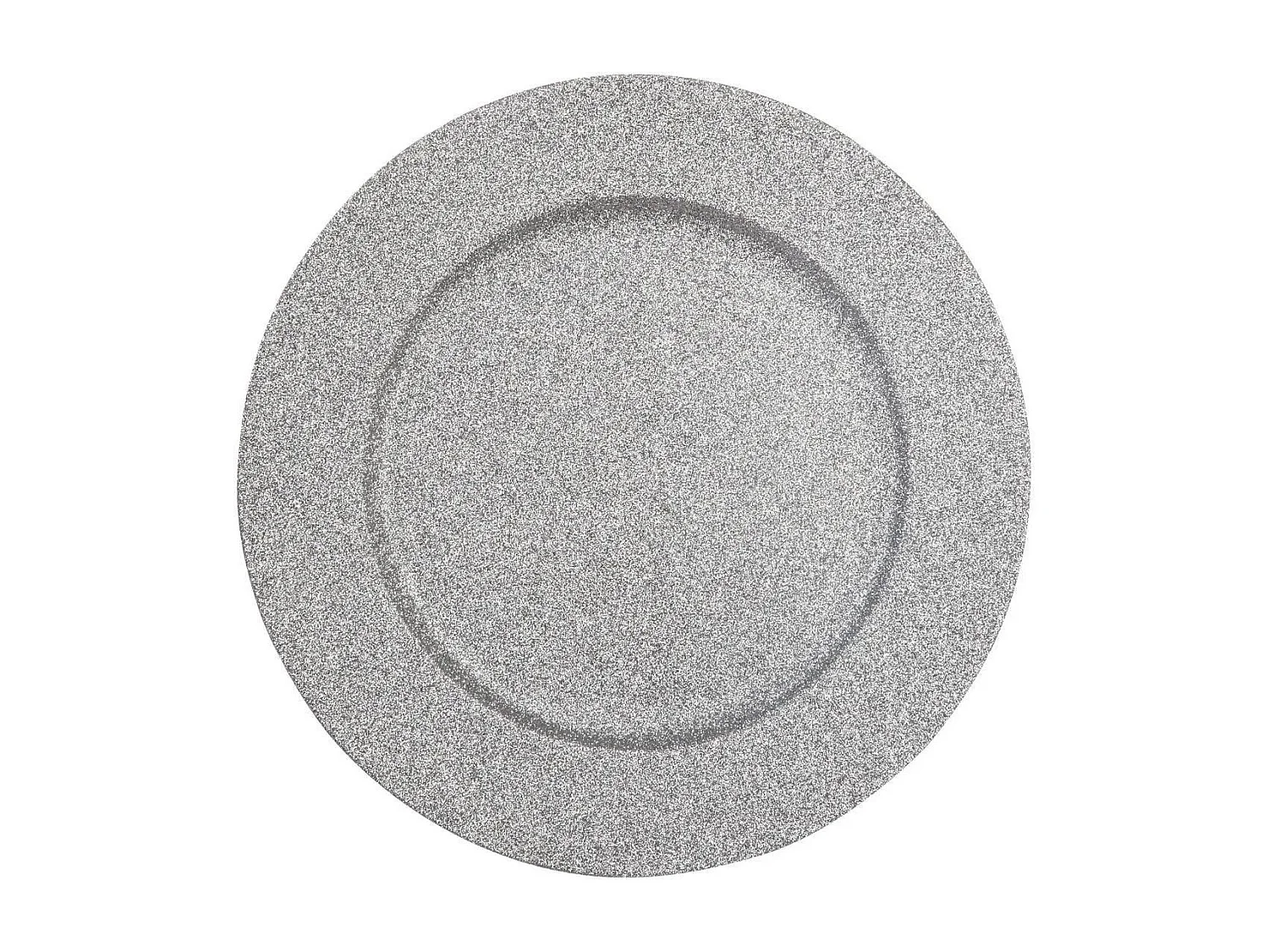 Assiette de Présentation "Paillettes" 33cm Argent