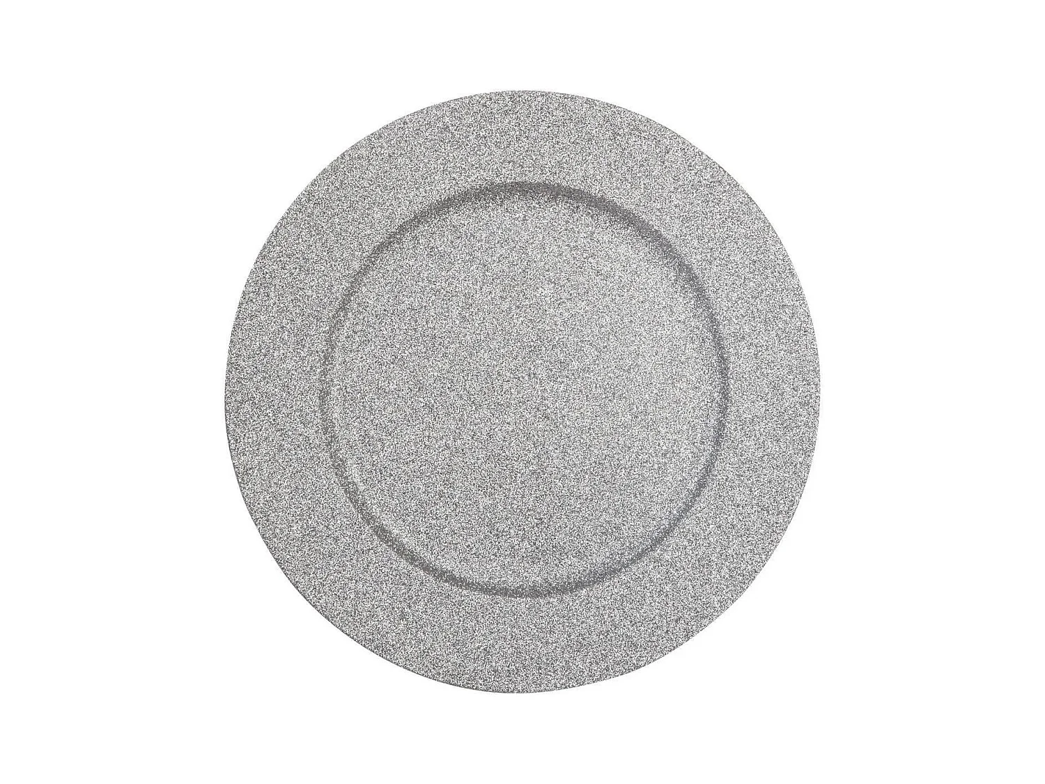 Assiette de Présentation "Paillettes" 33cm Argent