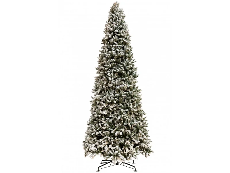 Albero di Natale artificiale innevato in plastica verde 200x200x450 cm