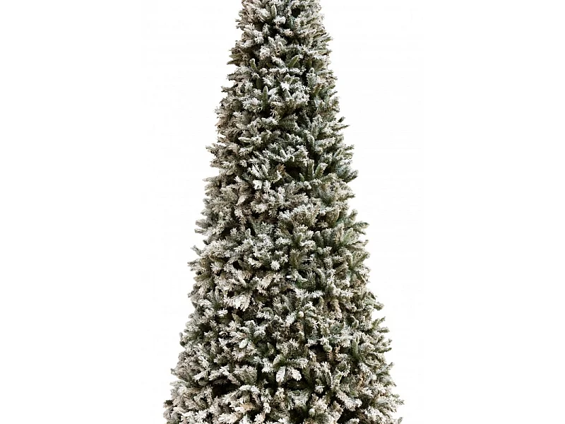 Albero di Natale artificiale innevato in plastica verde 200x200x450 cm