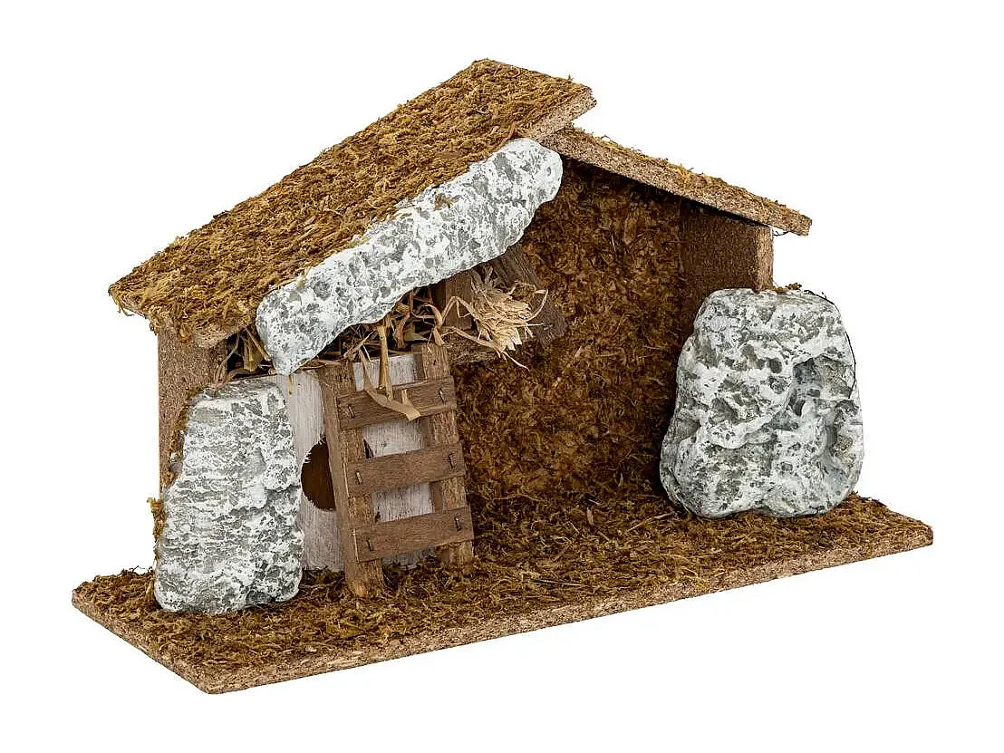 Crèche de Noël "Mousse & Pierres" 30cm Multicolore