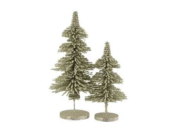 Sapin de Noël Déco "Paillettes" 44cm Vert Clair