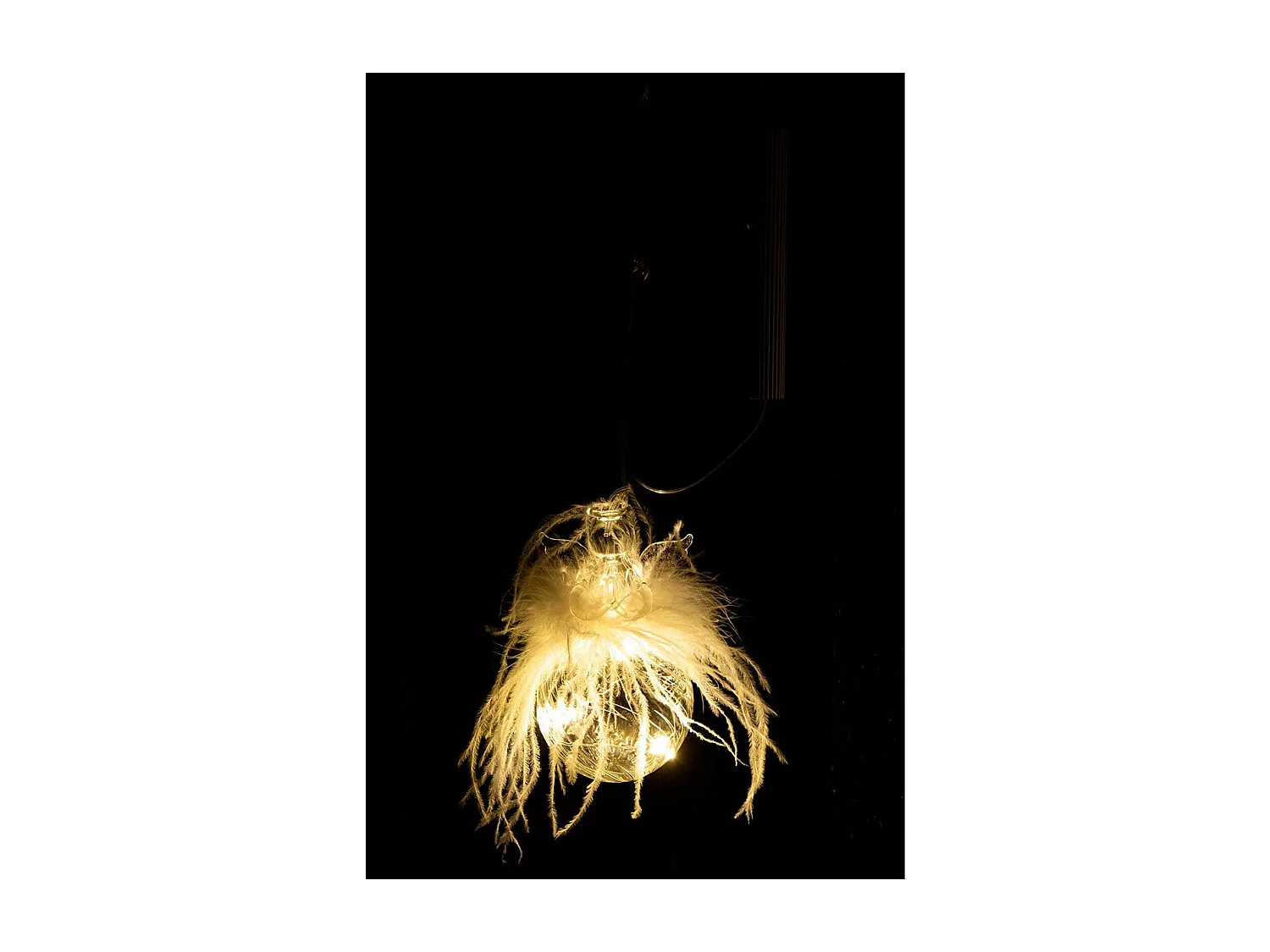 Sfera di Natale in vetro trasparente 11x11x16 cm