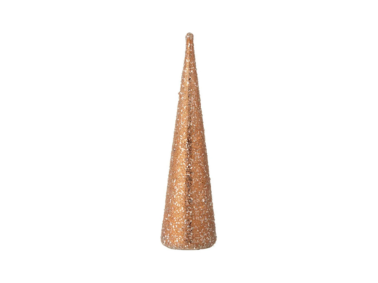 Statuette Déco "Cône Perles" 35cm Rose Saumon