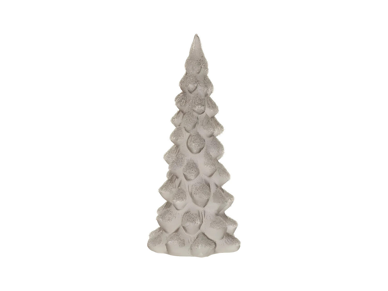 Sapin de Noël à Poser Déco "Givré" 20cm Gris