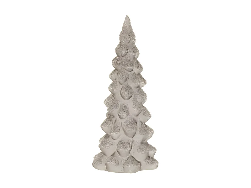 Sapin de Noël à Poser Déco "Givré" 20cm Gris