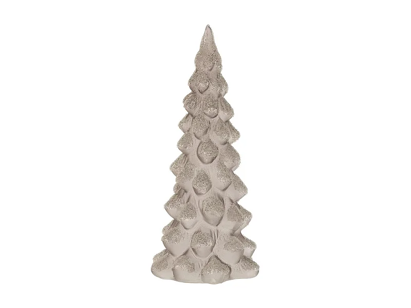 Sapin de Noël à Poser Déco "Givré" 20cm Gris