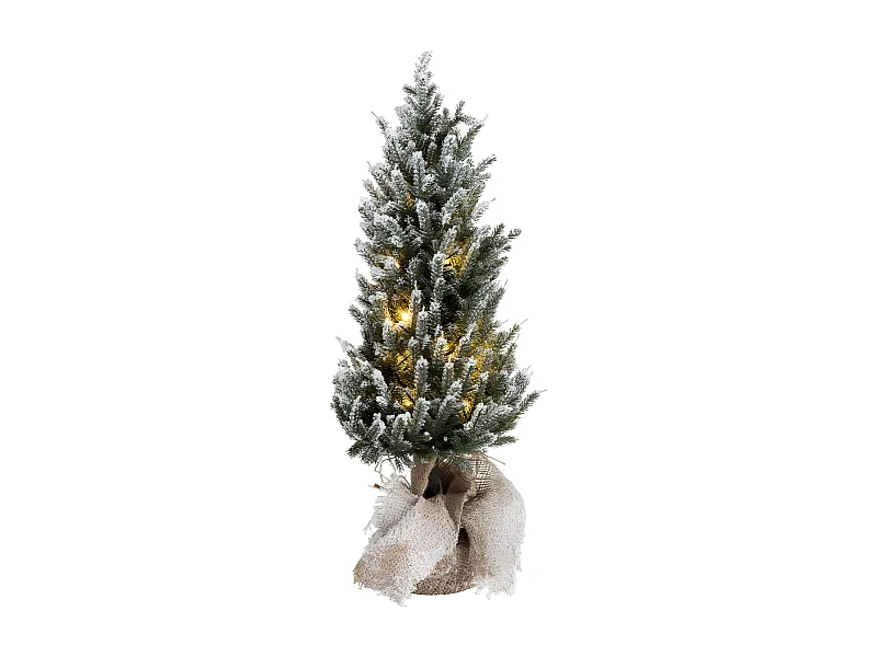 Sapin de Noël à LED "Pot Jute" 58cm Vert