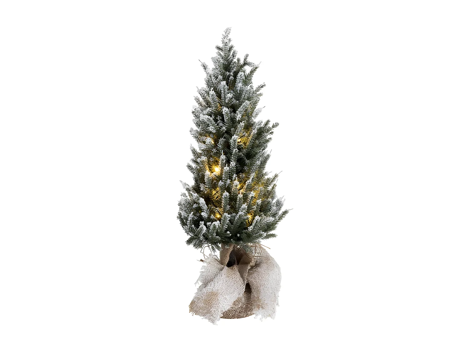 Sapin de Noël à LED "Pot Jute" 58cm Vert