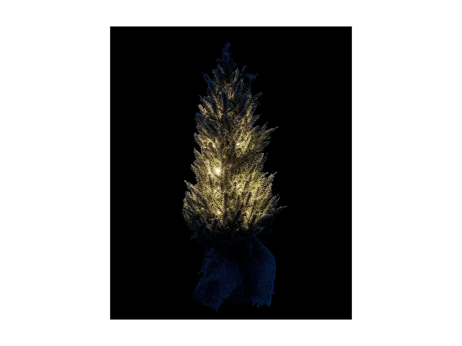 Sapin de Noël à LED "Pot Jute" 58cm Vert