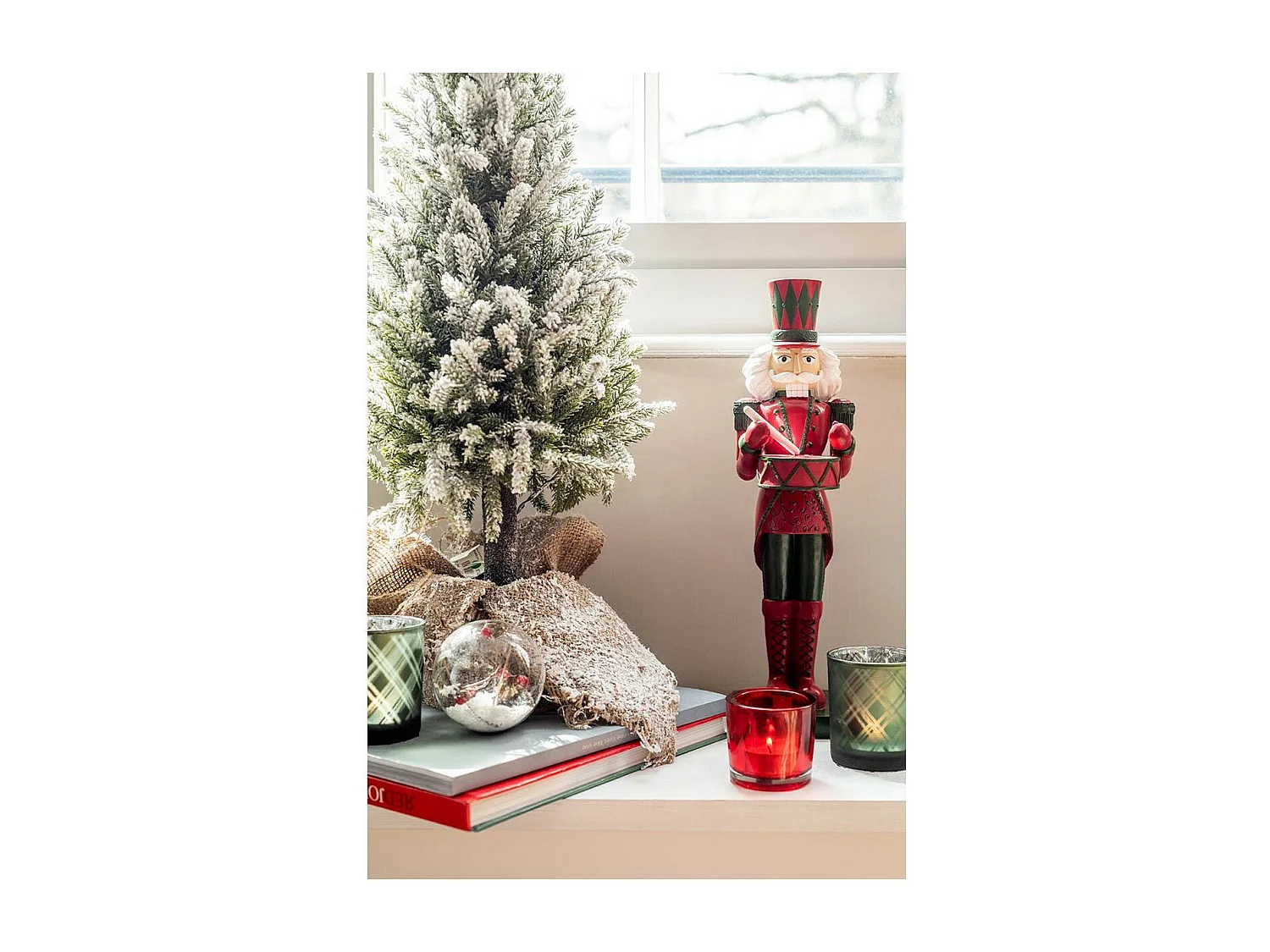 Sapin de Noël à LED "Pot Jute" 58cm Vert