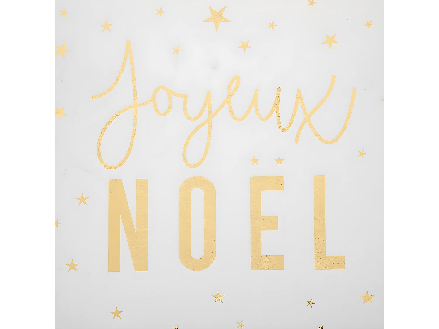 Chemin de Table Noël "La Maison" 28x500cm Blanc & Or