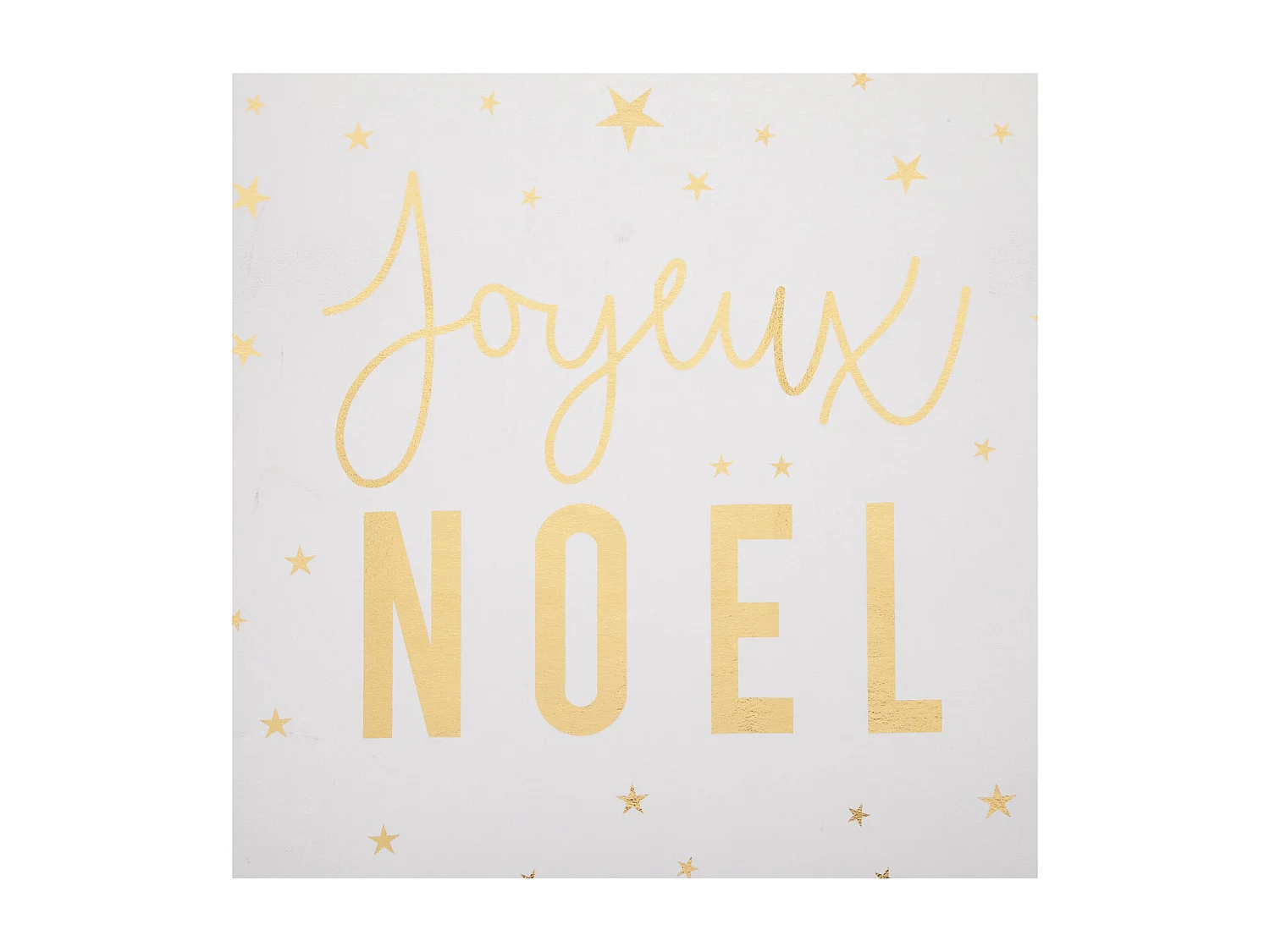 Chemin de Table Noël "La Maison" 28x500cm Blanc & Or