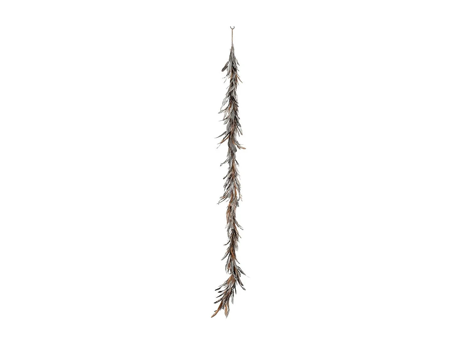 Guirlande de Noël "Plumes Déco" 160cm Argent