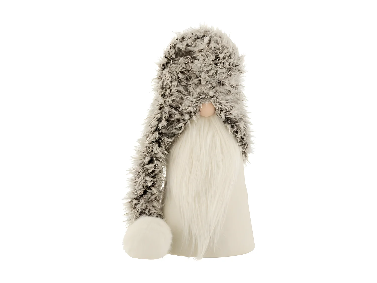 Statuette Déco "Père Noël Hiver" 44cm Gris