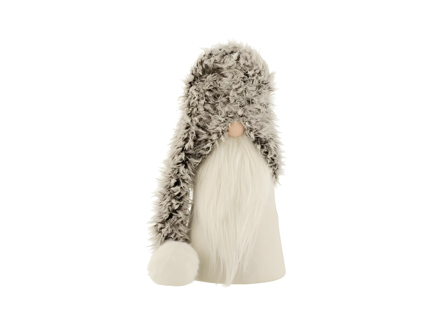 Statuette Déco "Père Noël Hiver" 44cm Gris