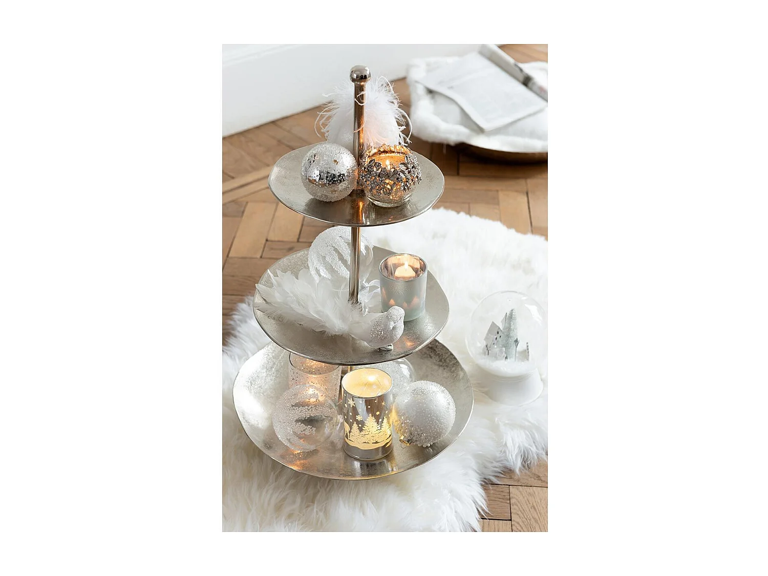 Lot de 4 Boules de Noël "Sucre" 10cm Transparent