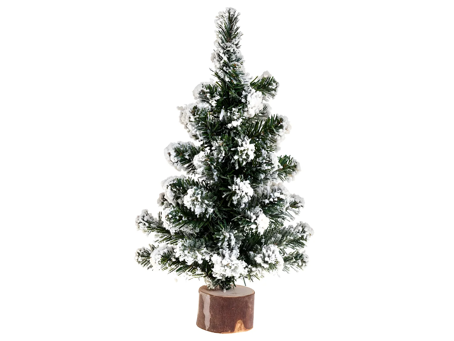 Sapin de Noël à Poser Floqué "Blooming" 25cm Vert