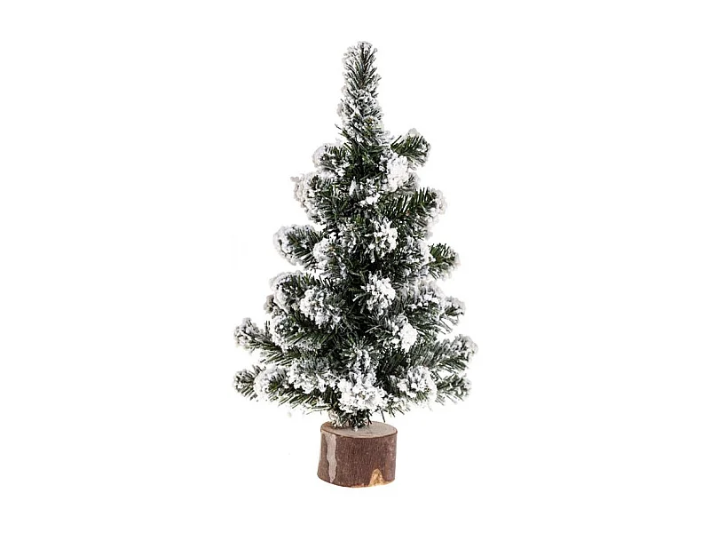 Sapin de Noël à Poser Floqué "Blooming" 25cm Vert