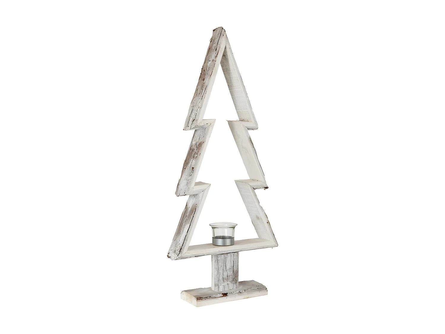 Photophore en Bois "Sapin de Noël" 60cm Naturel