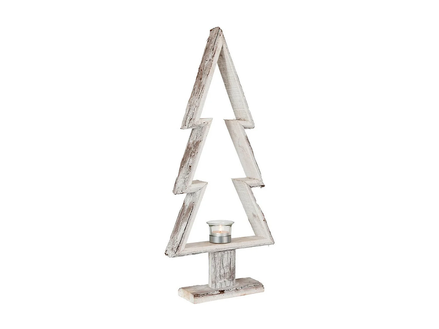 Photophore en Bois "Sapin de Noël" 60cm Naturel
