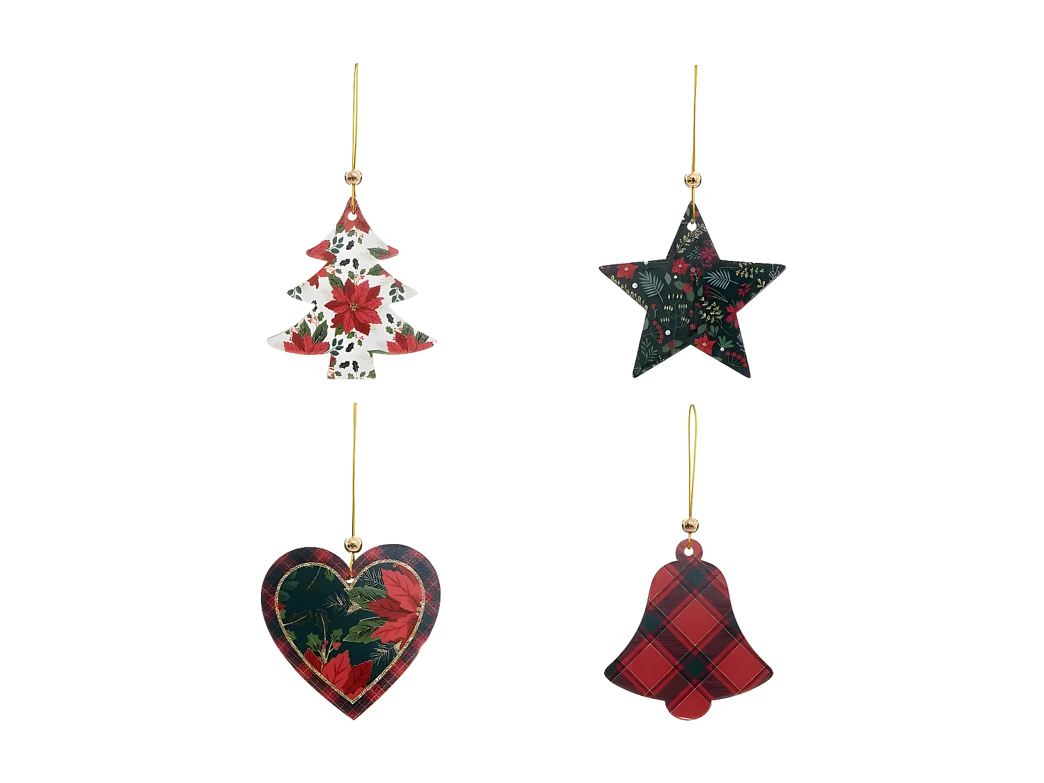 Lot de 12 Sujets de Noël "Soir" 8cm Multicolore