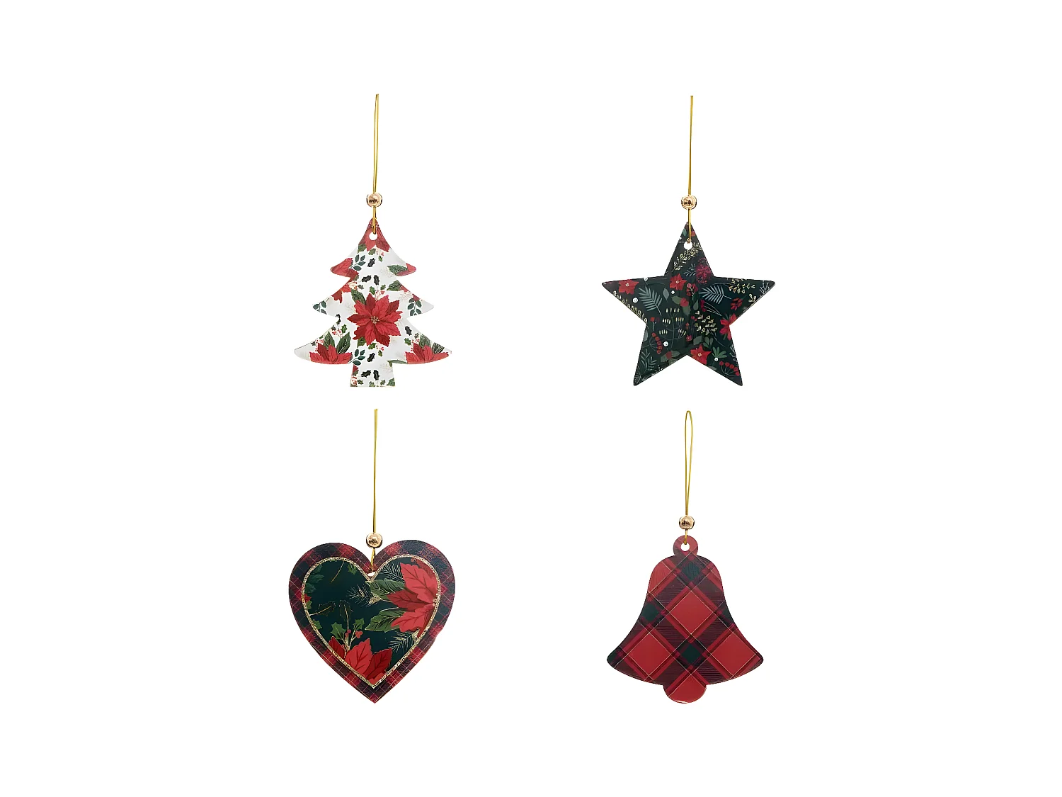 Lot de 12 Sujets de Noël "Soir" 8cm Multicolore