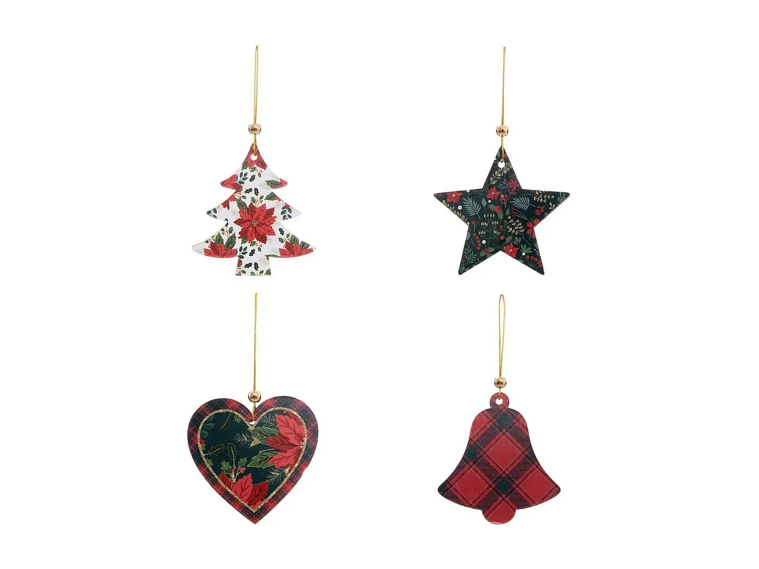 Lot de 12 Sujets de Noël "Soir" 8cm Multicolore