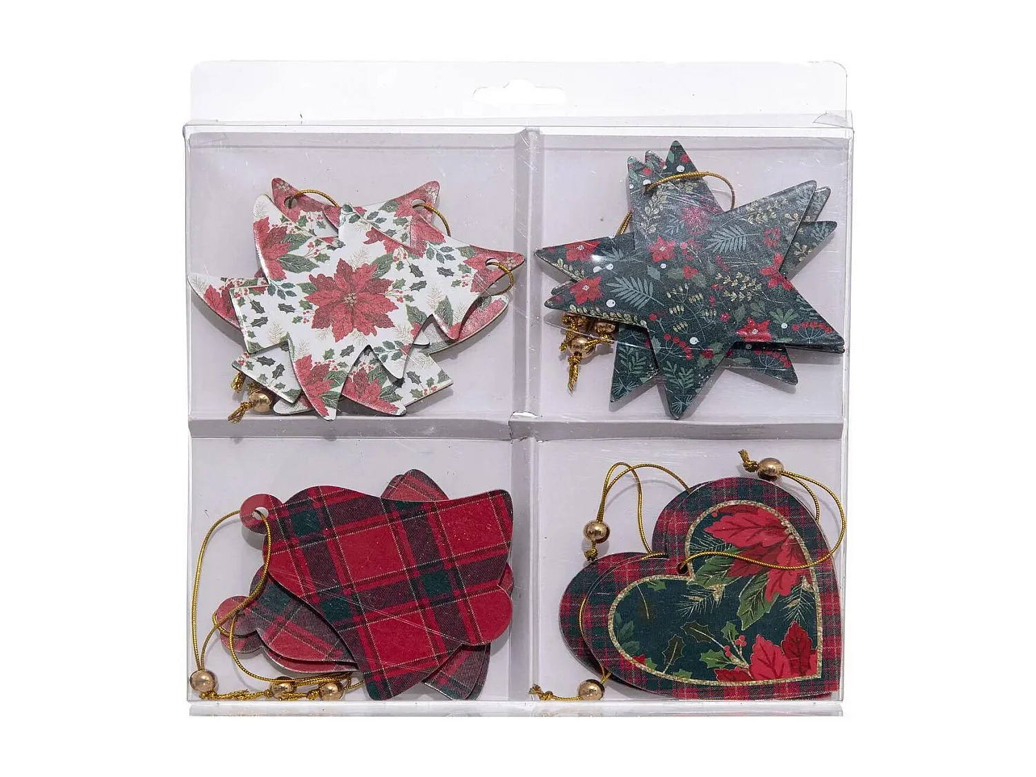 Lot de 12 Sujets de Noël "Soir" 8cm Multicolore