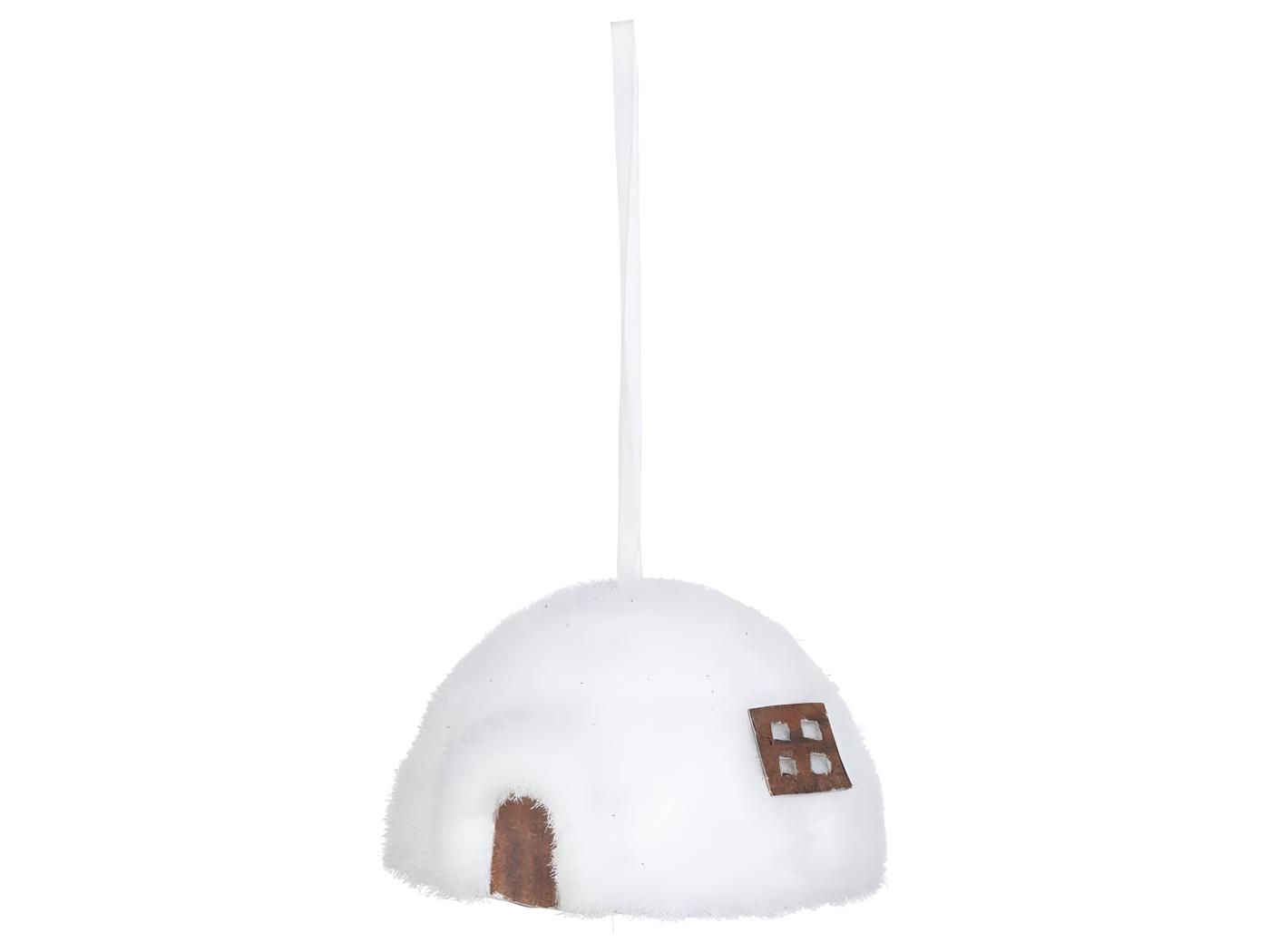 Sujet de Noël Igloo "Hors Piste" 10cm Blanc