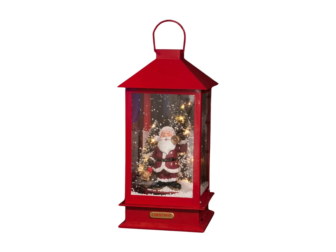 Décoration Lumineuse "Lanterne" 38cm Rouge