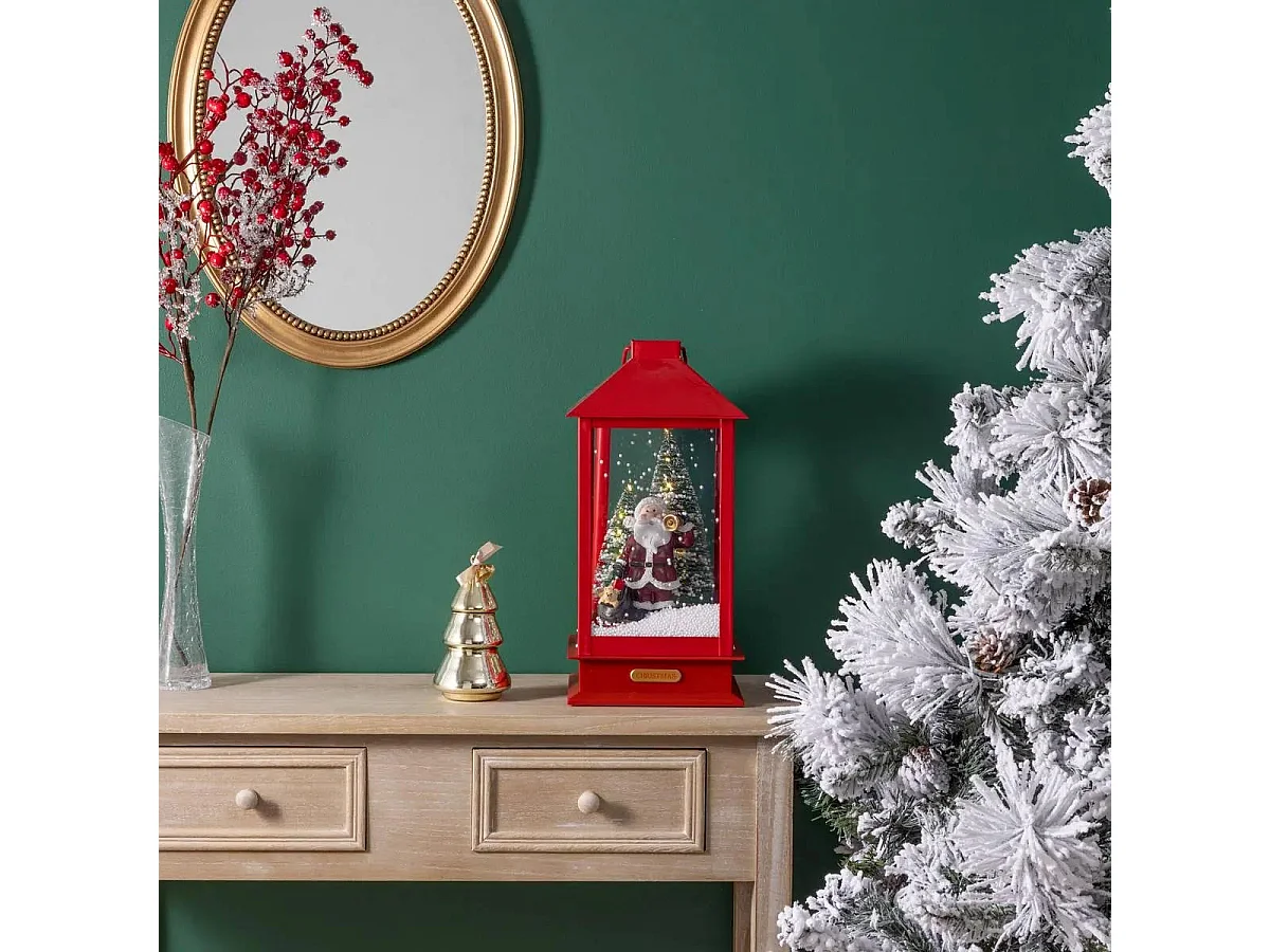 Décoration Lumineuse "Lanterne" 38cm Rouge