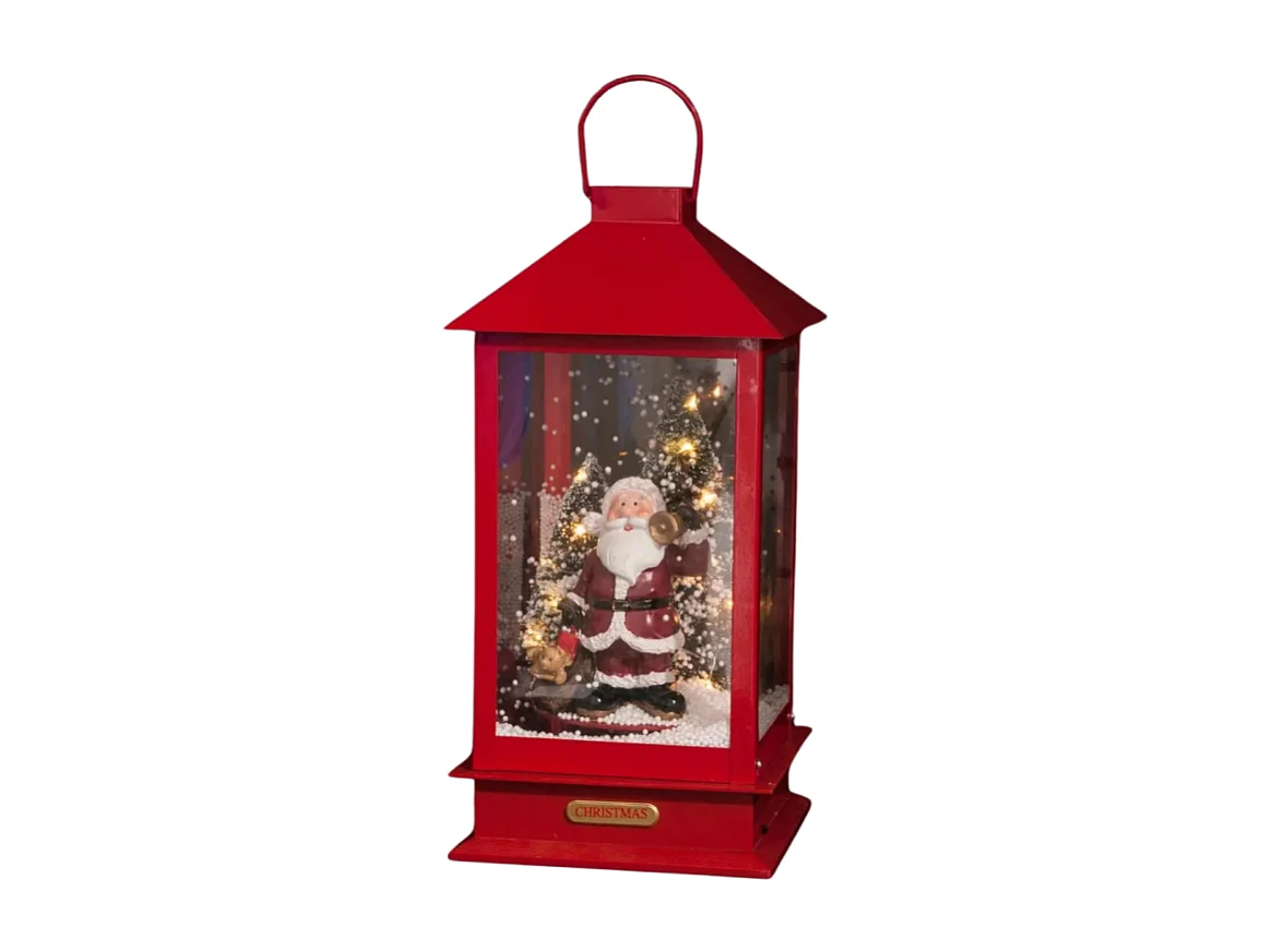 Décoration Lumineuse "Lanterne" 38cm Rouge