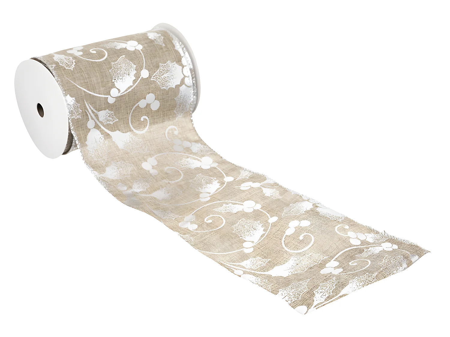 Guirlande de Noël "Manoir d'Hiver" 12x500cm Beige