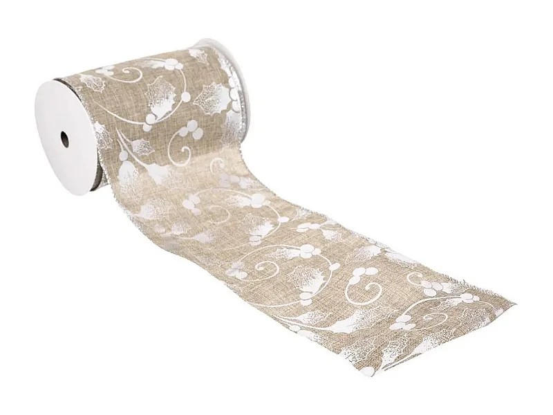 Guirlande de Noël "Manoir d'Hiver" 12x500cm Beige