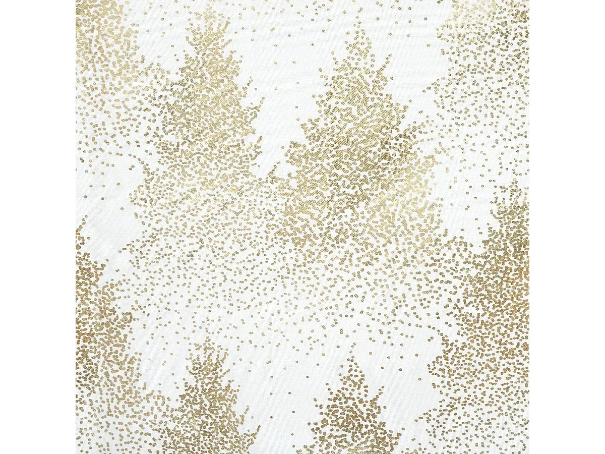 Nappe Imprimée Sapin "Colorama" 140x360cm Blanc & Or