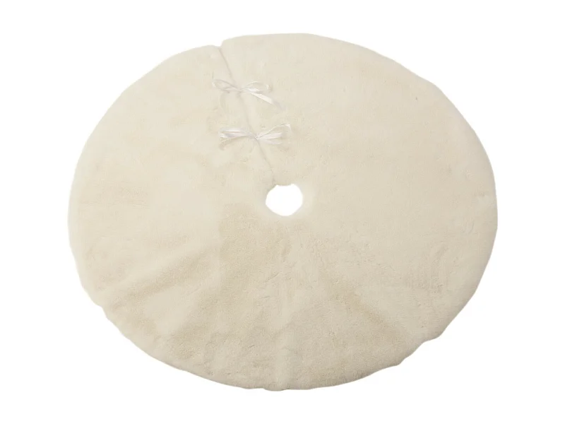 Cache-Pied pour Sapin "Rond" 90cm Blanc